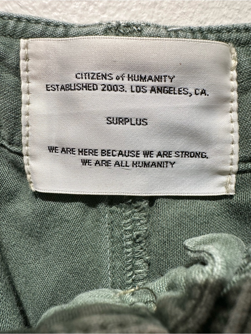 CITIZENS OF HUMANITY Khaki Wide-Legged Cargo Pants - Picture 6 of 9